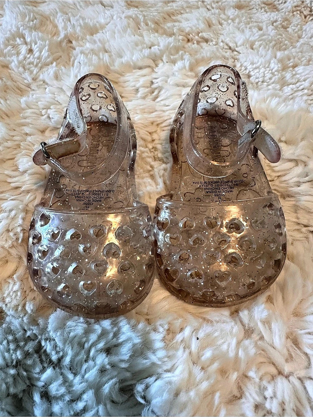Old Navy beach clog sandals Clear Pink Sandals Baby 5C